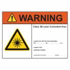 Phillips Safety Warning Class 3B Laser Controlled Area Laser Warning Sign