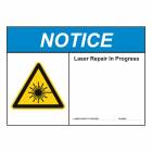 Phillip Safety Notice Laser Repair In Progress Laser Warning Sign