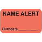 NAME ALERT Birthdate Label - Size 1 1/2"W x 7/8"H