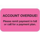 ACCOUNT OVERDUE Label - Size 1 1/2"W x 7/8"H