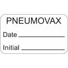 PNEUMOVAX Label - Size 1 1/2"W x 7/8"H