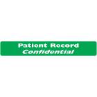 PATIENT RECORD CONFIDENTIAL Label - Size 6 1/2"W x 1"H