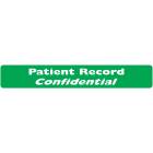 PATIENT RECORD CONFIDENTIAL Label - Size 6 1/2"W x 1"H