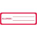 ALLERGIC Label - Size 3"W x 1"H