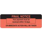 FINAL NOTICE Label - Size 3"W x 1"H