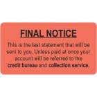 FINAL NOTICE Label - Size 3 1/4"W x 1 3/4"H