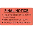 FINAL NOTICE Label - Size 3 1/4"W x 1 3/4"H