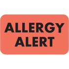 ALLERGY ALERT Label - Size 1 1/2"W x 7/8"H