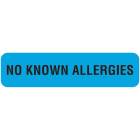 NO KNOWN ALLERGIES Label - Size 1 1/4"W x 5/16"H