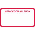 MEDICATION ALLERGY Label - Size 3 1/4"W x 1 3/4"H