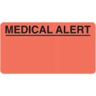 MEDICAL ALERT Label - Size 3 1/4"W x 1 3/4"H - Fluorescent Red