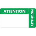 ATTENTION Label - Size 3 1/4"W x 1 3/4"H - Wrap Around Style