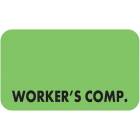 WORKER'S COMP. Label - Size 1 1/2"W x 7/8"H