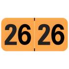 2026 Year Labels - Medical Arts Press Compatible MAYM Series - Size 3/4" H x 1 1/2" W