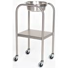 Stainless Steel Single Bowl Ring Stand with Lower Shelf