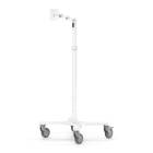 Compulocks MCRSTDEXW Premium Medical Rolling Cart with VESA Mount - Extended Arm Left Angle