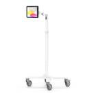 Compulocks MCRSTDEXWPMIP109 Premium Medical Rolling Cart with PowerMove Secured Enclosure for iPad 10th-11th A16 Gen - Extended Arm (Tablet is Not Included)