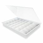 Harloff MD30-TRAY3SCLRCOV Clear Cover for Standard Width M-Series or A-Series Cart 3" Drawers (Please note that this SKU # only includes the clear plastic top. The insert tray and dividers shown in the picture are not included)