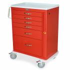 Harloff MDS3030B16 M-Series Standard Width Tall Emergency Crash Cart Six Drawers with Breakaway Lock