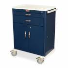 Harloff MDS3030K02-21DR M-Series Standard Width Tall Multi-Purpose Cart Two Drawers, Storage Compartment with Doors, Key Lock