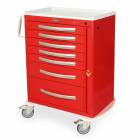 Harloff MPA3030B07 A-Series Lightweight Aluminum Standard Width Tall Emergency Cart Seven Drawers with Breakaway Lock