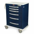 Harloff MPA3030EKC06 A-Series Lightweight Aluminum Standard Width Tall Anesthesia Cart Six Drawers with Electronic Keypad Lock