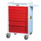 Harloff MR-Conditional Emergency Cart Seven Drawer with Breakaway Lock