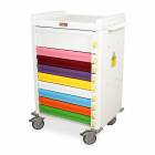 Harloff MR9B-PED MR-Conditional Pediatric Crash Cart Nine Drawers with Individual Breakaway Locks