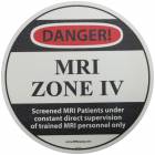 "DANGER! MRI Zone IV" MRI Non-Magnetic Slip-Guard Floor Sticker