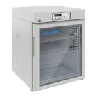 So-Low MV4-6UCRGDDA Undercounter Refrigerator with Digital Data Logger, Painted Steel Exterior, 2 Wire Shelves, 1 Wire Basket, Single Glass Door - 4.60 Cubic Feet