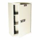 Harloff NC24C16-SE1 Tall Narcotics Cabinet, Single Door with Single Electronic Pushbutton Lock, 24" H x 16" W x 8" D - Open Door