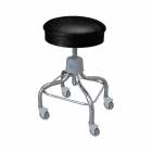 Pedigo P-36-BLK Adjustable Chrome Exam Stool with Casters