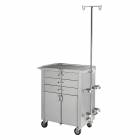 Pedigo P-7202-C Stainless Steel Cardiac and Anesthetist Cabinet with Accessories (UMI Model P-7202-C-SS)