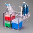 Poltex PASSPG Pass-Through Pipette and Tip Box Holder, PETG - With Supplies (Supplies are Not Included)