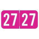 Arden Label PBYM-27-T4 POS Compatible PBYM Series 2027 Year Labels - Size 3/4" H x 1 1/2" W