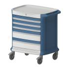 Pegasus PLY36-33366B-BB Poly Procedure Cart with 5 Drawers, 36" Height