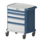 Pegasus PLY36-3469-BB Poly Procedure Cart with 4 Drawers and Code Lock, 36" Height
