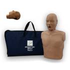 Prestan PP-AMP-100M-DS PRO+ Adult Manikin with CPR Feedback, Standard Face-Shield, Single Unit, Dark Skin Tone - Set with an Illustration of Head in Side View