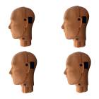 Prestan PP-APHEAD-4-DS PRO+ Adult Head, 4-Pack - Dark Skin Tone