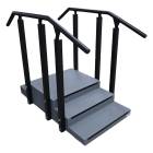 Pivotal Health Solutions PTST-001-AHR-A Small Pass Through Aluminum Rehabilitation Staircase