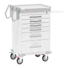 DETECTO RC333369WHT Rescue Series General Purpose Medical Cart - 6 White Drawers