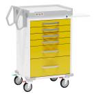DETECTO RC333369YEL Rescue Series Isolation Medical Cart - 6 Yellow Drawers