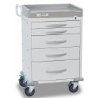 DETECTO Rescue Series General Purpose Medical Cart - 5 White Drawers 