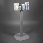 Poltex RESP4POS-3STL Respiratory Hygiene and PPE Station with Steel Stand, 4 Position - Front View (Consumables Not Included)