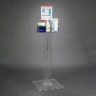 Poltex RESPQ-S-DCL Respiratory Hygiene Station Q, Acrylic Stand, With Decal Sign - Front View (Consumables Not Included)