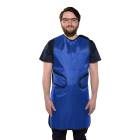 Phillips Safety RA-RJ1P Reverse Flex Jacket One-Piece Apron, Lightweight Lead - Nylon Fabric, Medium Blue with Black Trim - Front View (Due to Variations in Lighting, Actual Colors May Differ)