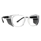 Phillips Safety Plastic Frame Radiation Glasses Model 190 - Clear (Right Angle View)