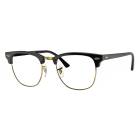 Phillips Safety Ray Ban Clubmaster Classic Radiation Glasses - Polished Black On Gold RB3016-W0365-51