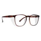 Phillips Safety Plastic Frame Radiation Glasses Model SQ5062 - Brown (Right Angle View)