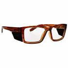 Plastic Frame Radiation Safety Glasses Model T9538S - Brown